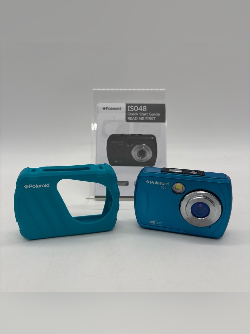 Polaroid iS048 16MP Waterproof Instant Sharing Digital Action Camera Blue Tested
